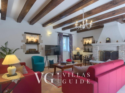 Villa White house B with pool Istria Wohnzimmer