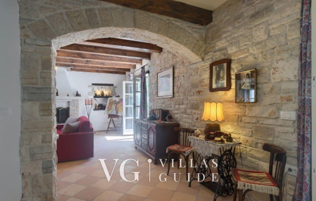 Villa White house B with pool Istria Wohnzimmer