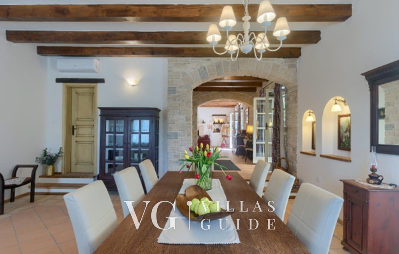 Villa White house B with pool Istria Wohnzimmer