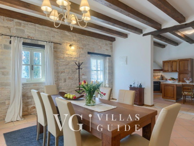 Villa White house B with pool Istria Wohnzimmer