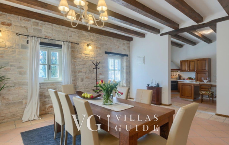 Villa White house B with pool Istria Wohnzimmer