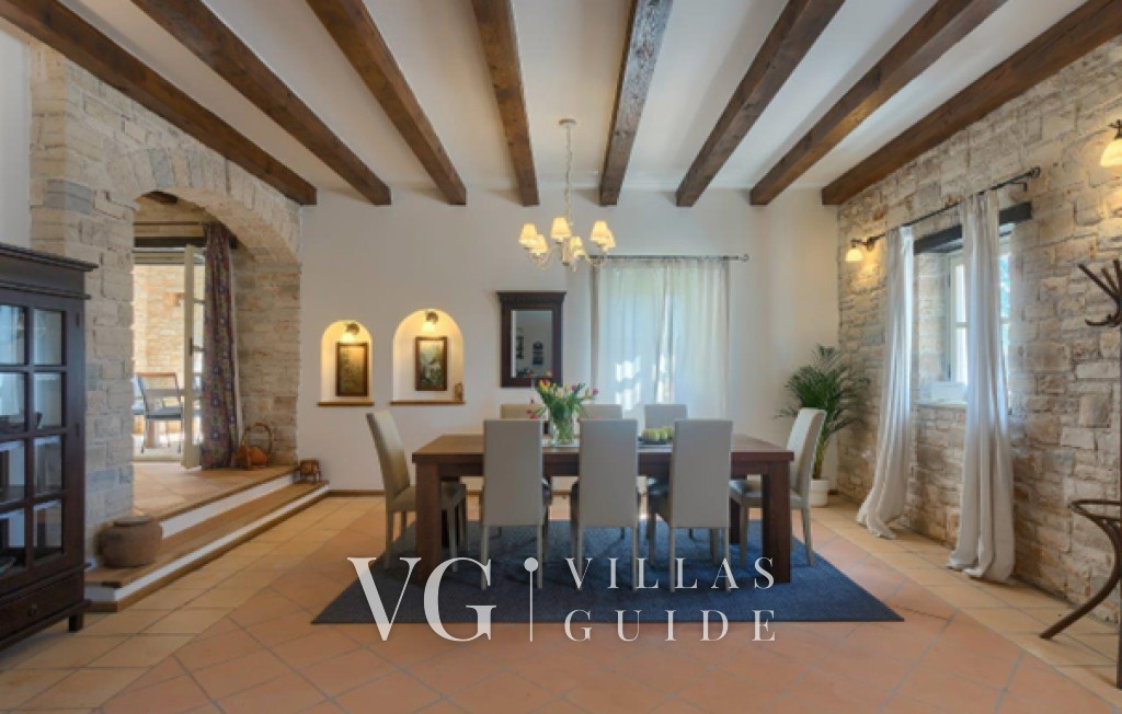 Villa White house B with pool Istria Küche