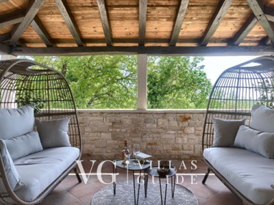 Villa White house B with pool Istria Garten und Außenbereich