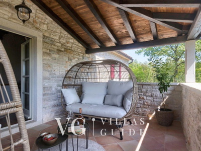 Villa White house B with pool Istria Garten und Außenbereich