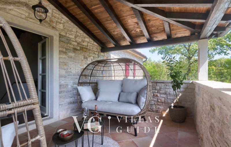 Villa White house B with pool Istria Garten und Außenbereich