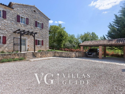 Villa White house B with pool Istria Garten und Außenbereich