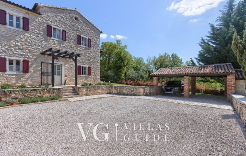 Villa White house B with pool Istria Garten und Außenbereich