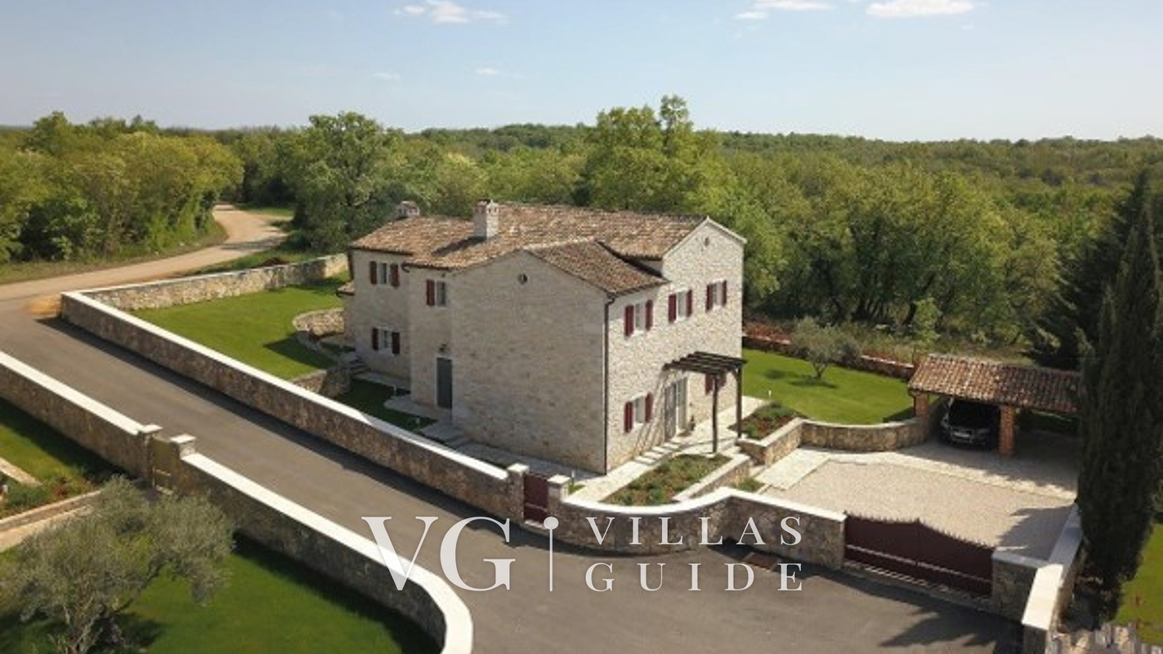 Villa White house B with pool Istria Garden and property exterior