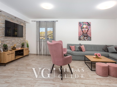 Villa Lemily with private pool Living room