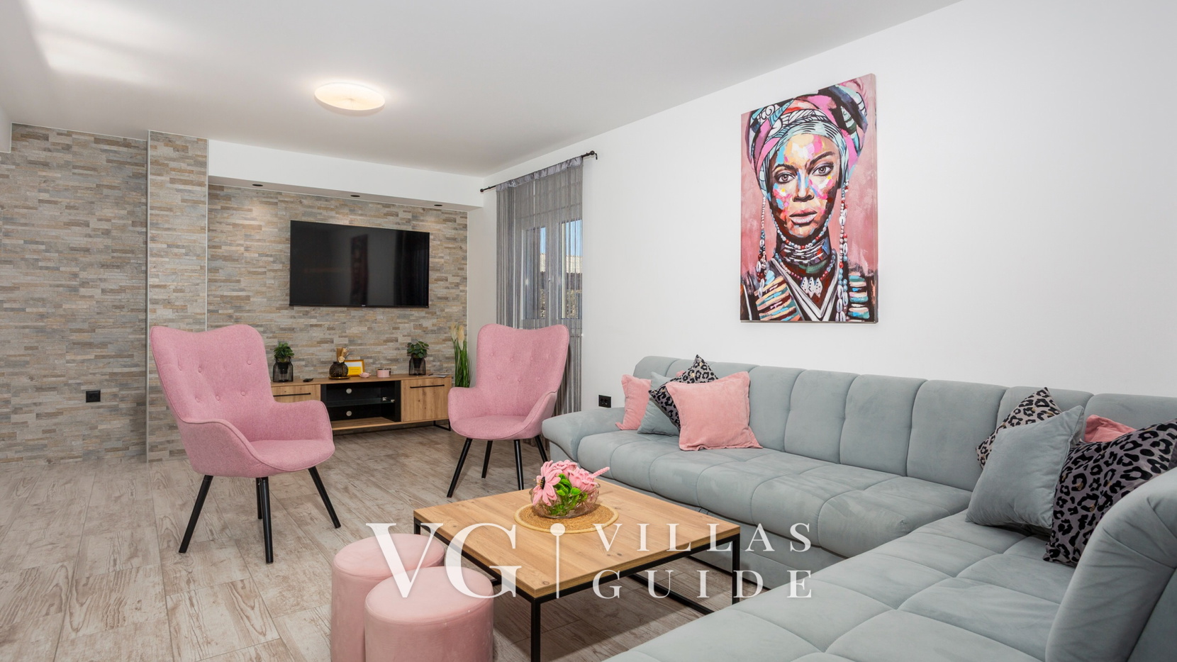 Villa Lemily with private pool Living room