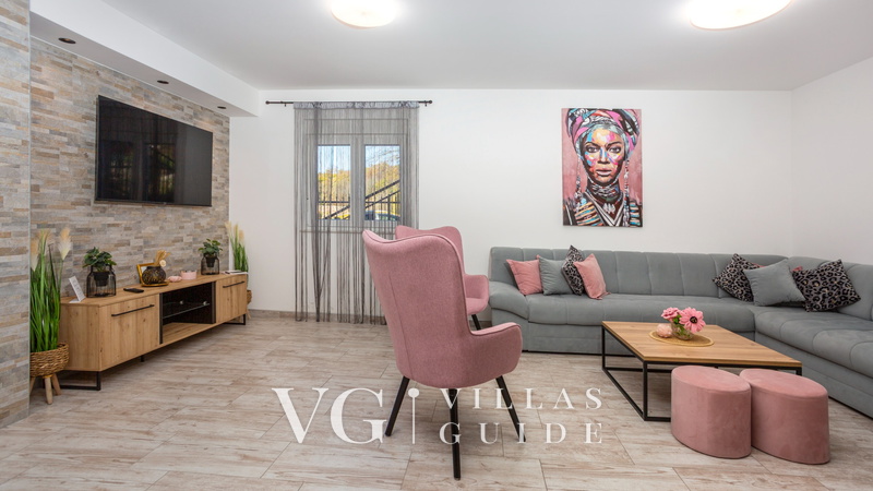 Villa Lemily with private pool Living room