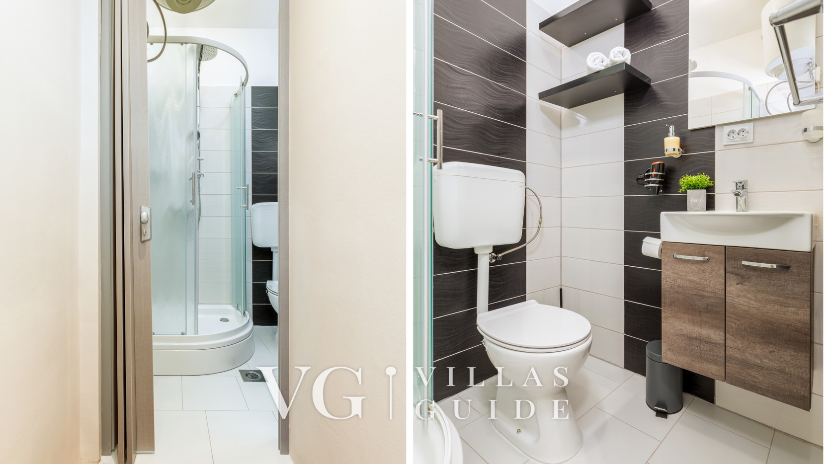 Modern & warm studio near Arena Badezimmer