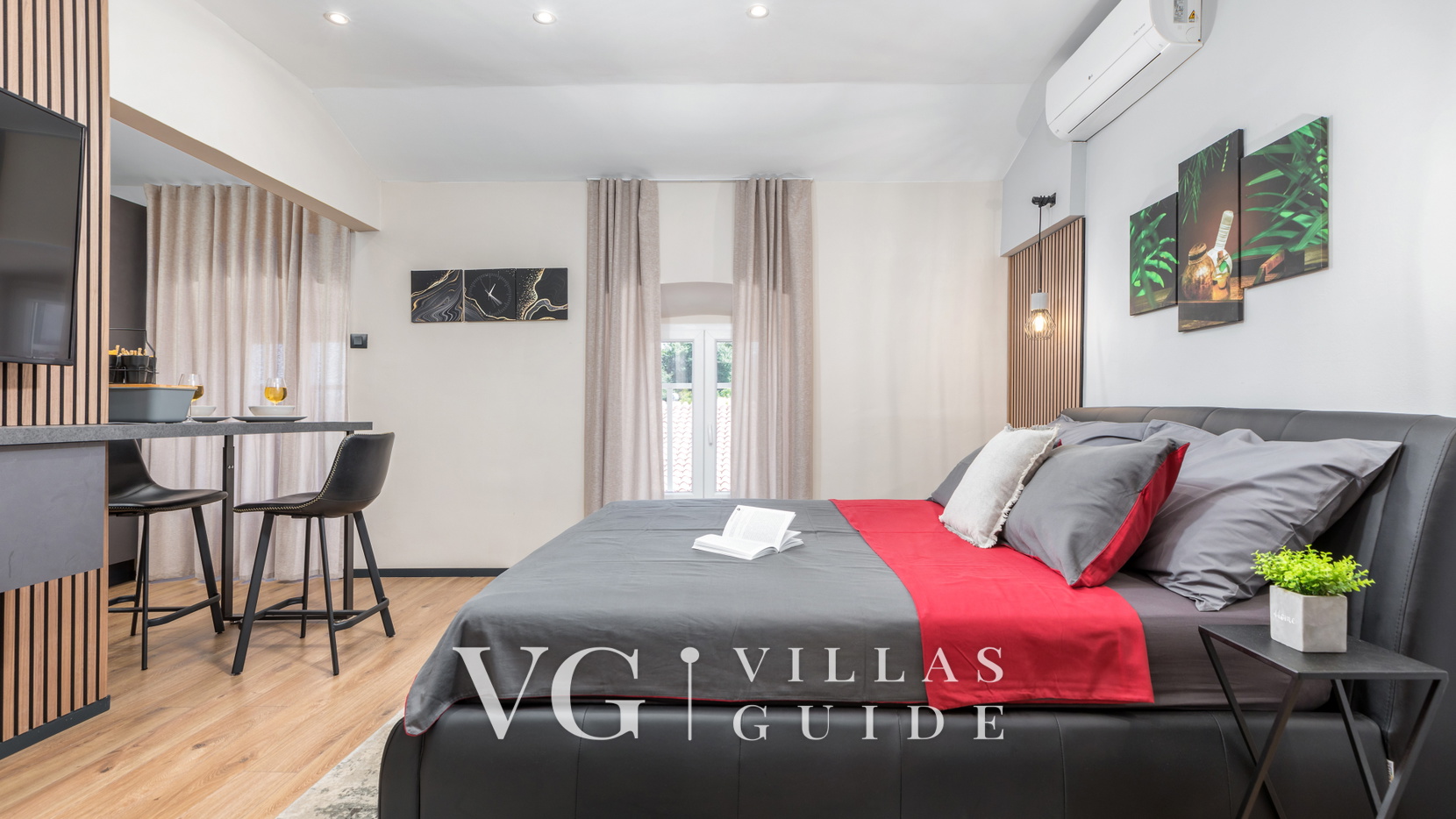 Modern & warm studio near Arena Schlafzimmer