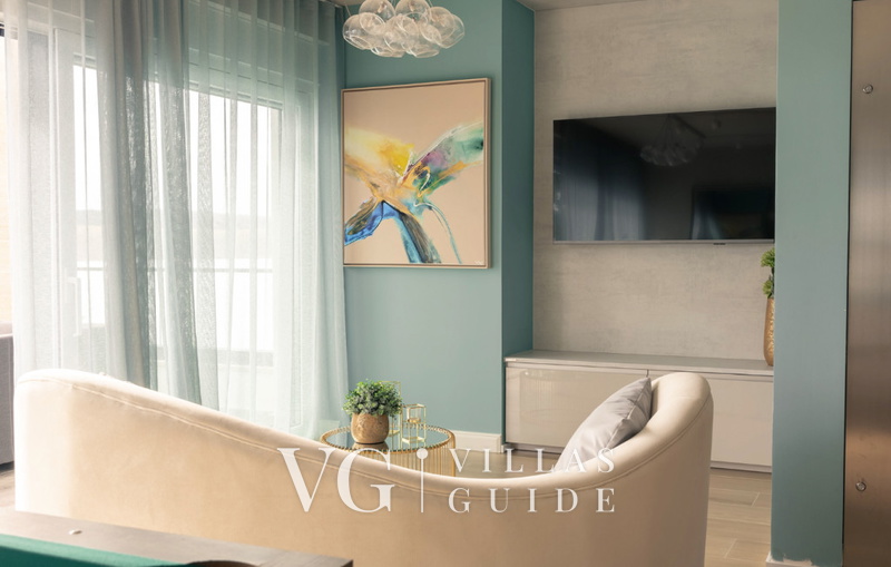 Villa Palazzo Emanuel with pool&whirpool&sauna Wohnzimmer