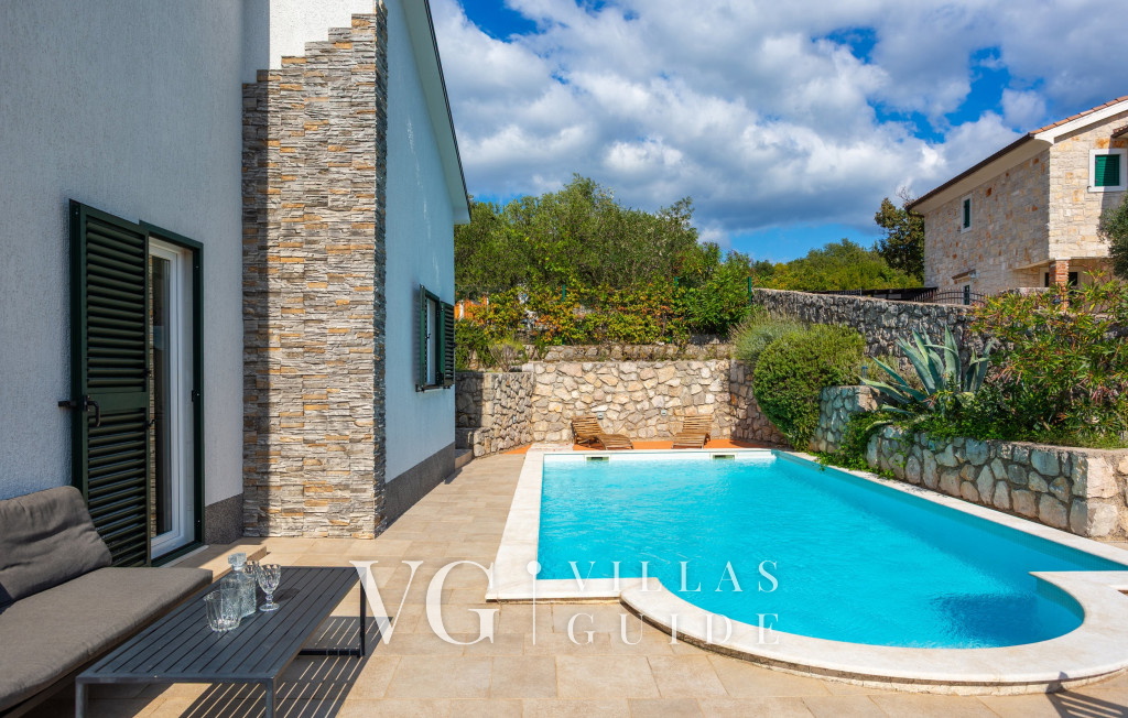 Villa Lucija with pool island Krk Giardino e esterni della proprietà