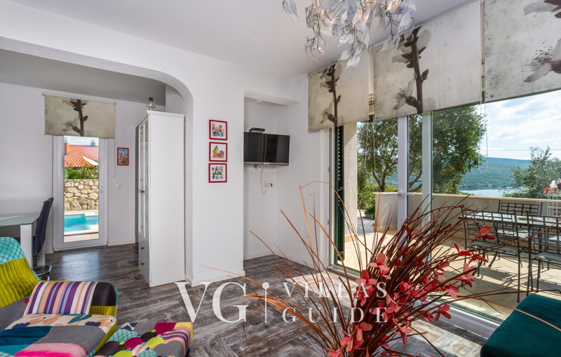 Villa Lucija with pool island Krk Dnevni boravak