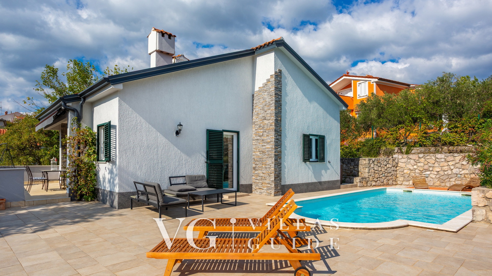 Villa Lucija with pool island Krk Giardino e esterni della proprietà