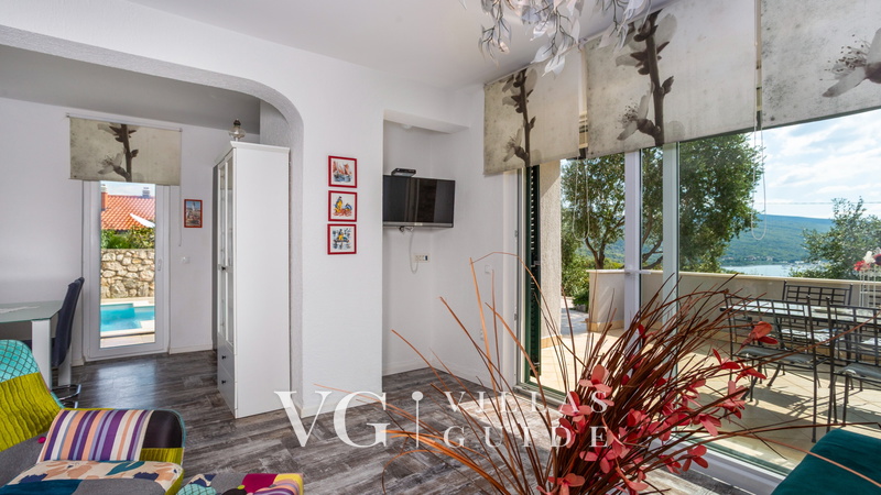 Villa Lucija with pool island Krk Dnevni boravak