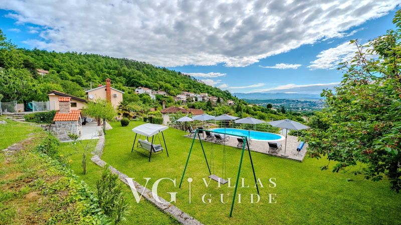 Villa Simic with pool and Kvarner view