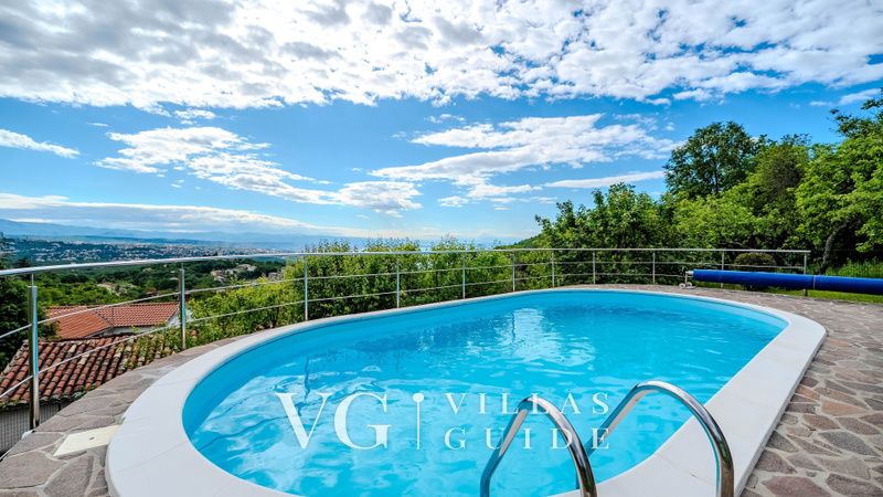 Villa Simic with pool and Kvarner view
