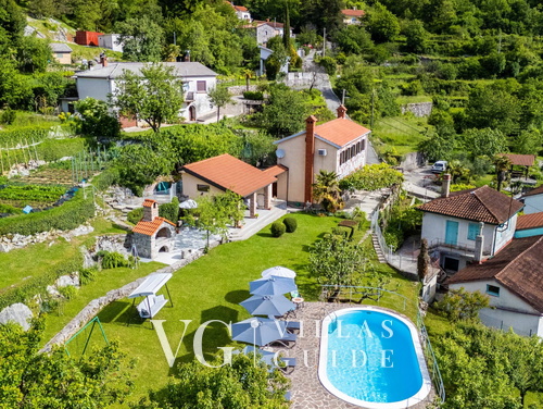 Villa Simic with pool and Kvarner view