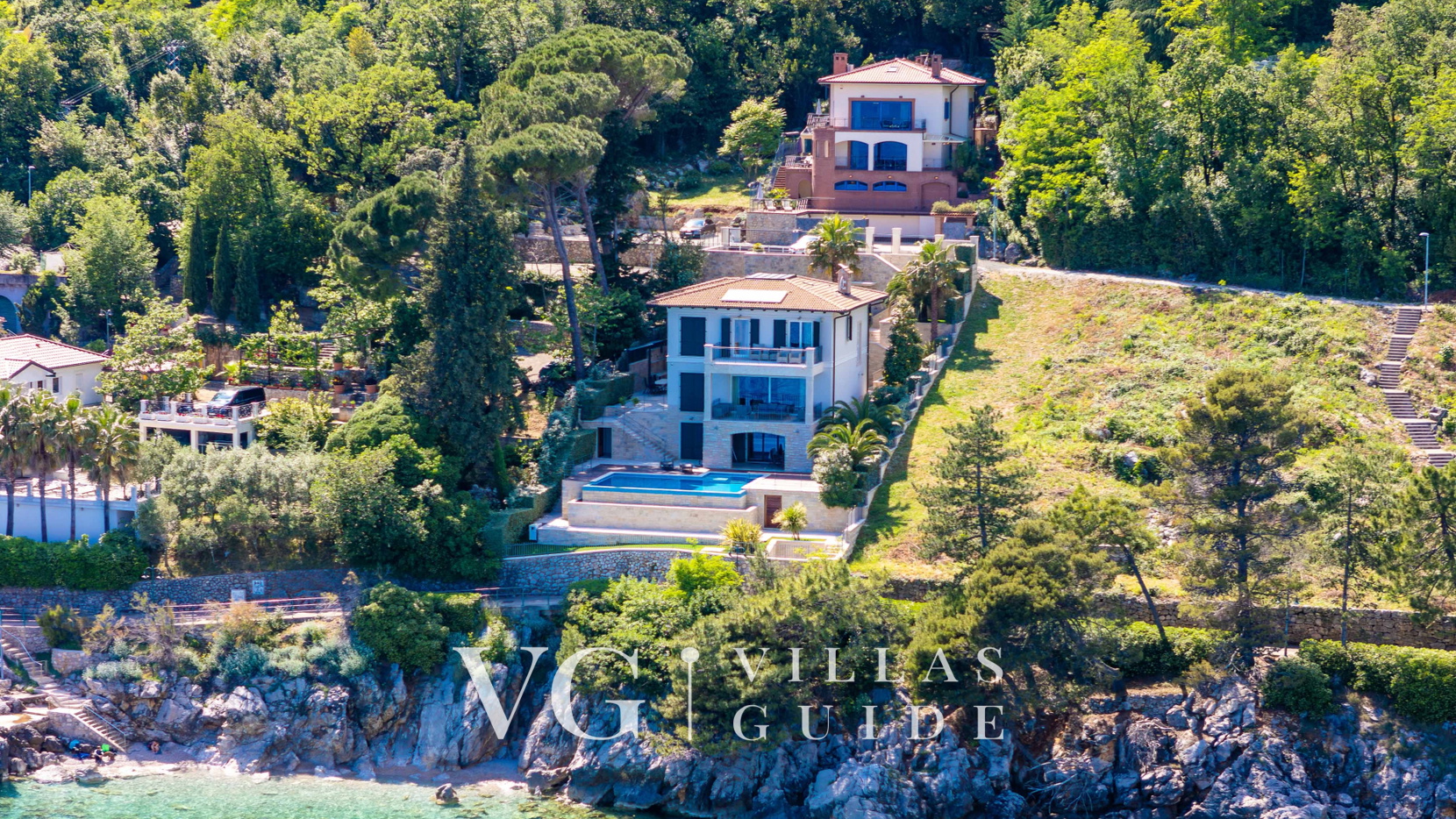 Villa Palazzo del mar with pool Opatija-Mošćenička Draga Garten und Außenbereich