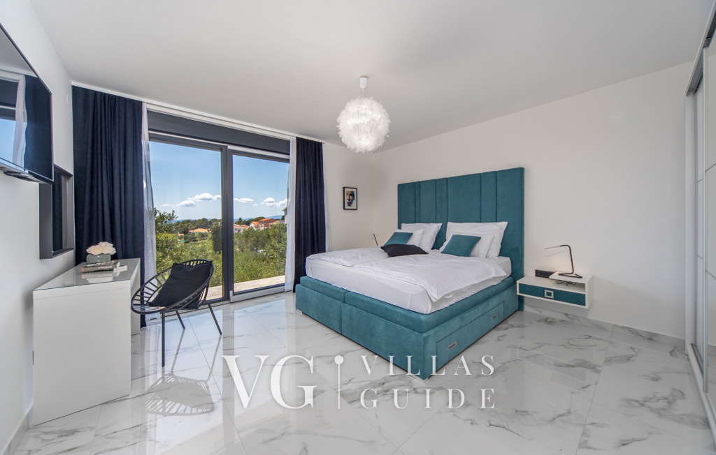 Villa Karla with pool&sea view&pet friendly Camera da letto