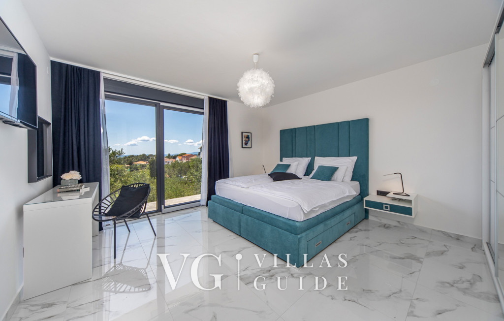 Villa Karla with pool&sea view&pet friendly Schlafzimmer