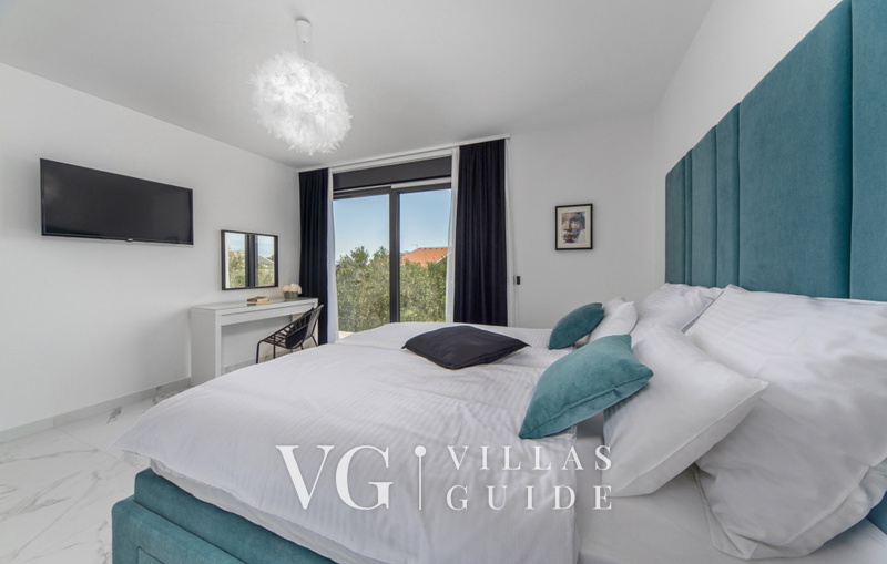 Villa Karla with pool&sea view&pet friendly Schlafzimmer