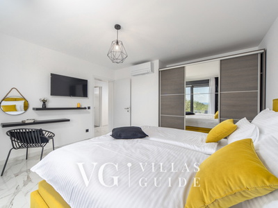 Villa Karla with pool&sea view&pet friendly Camera da letto