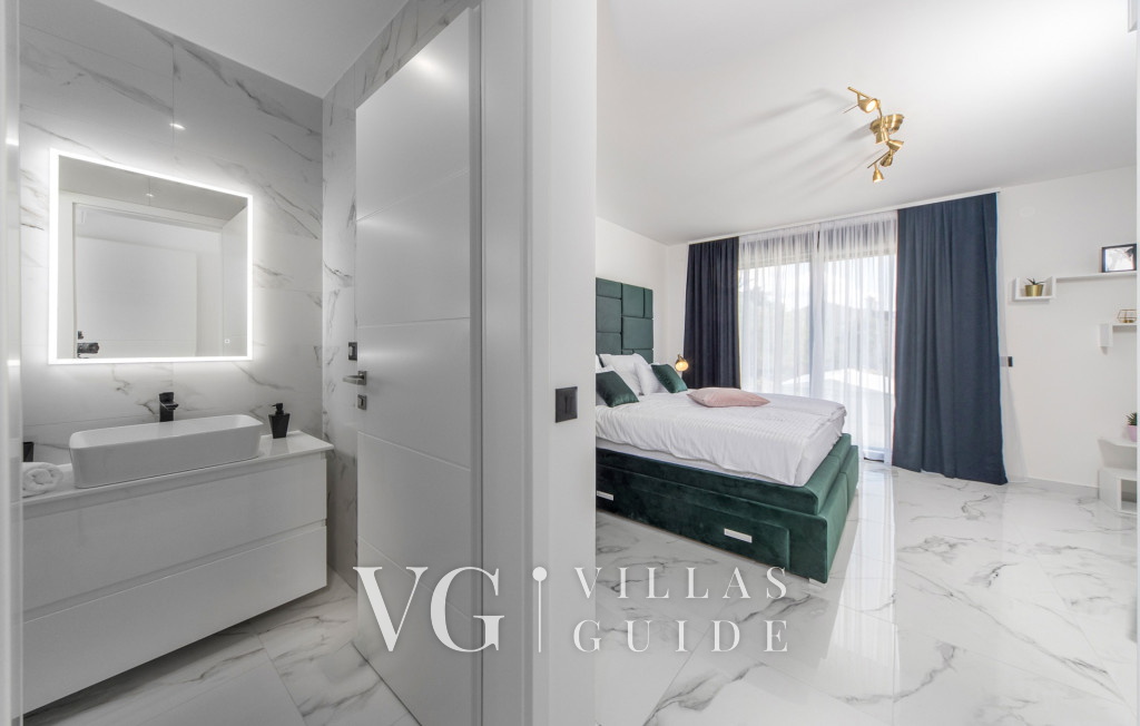 Villa Karla with pool&sea view&pet friendly Camera da letto