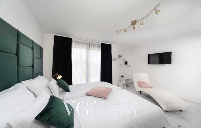 Villa Karla with pool&sea view&pet friendly Schlafzimmer