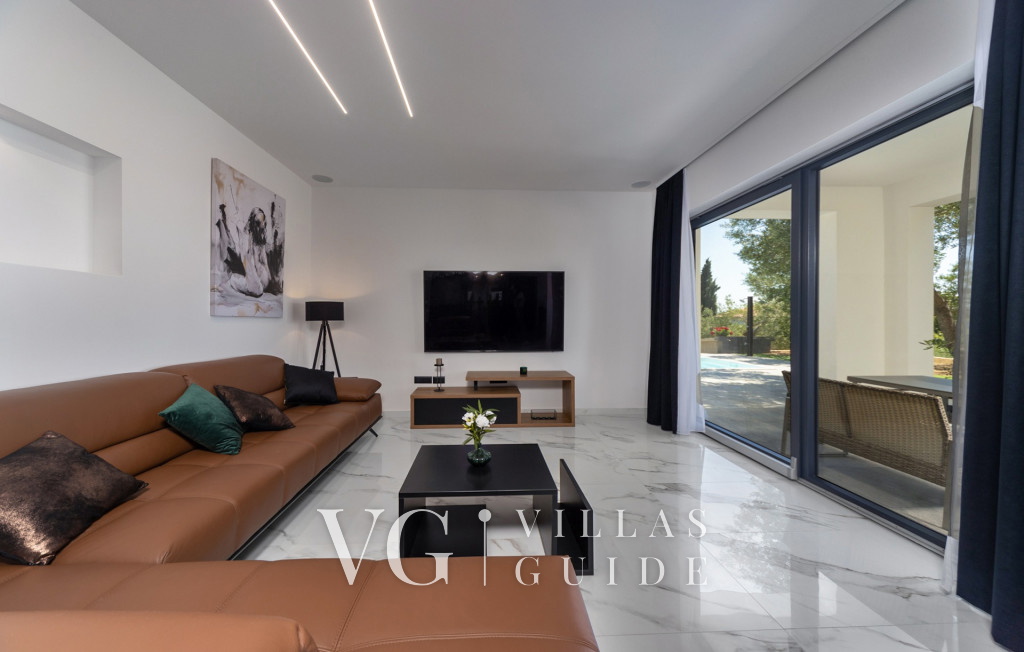 Villa Karla with pool&sea view&pet friendly Soggiorno