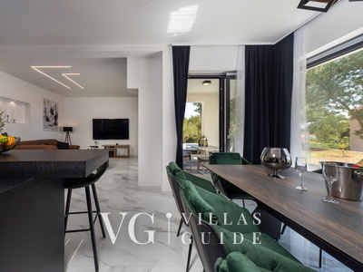 Villa Karla with pool&sea view&pet friendly Cucina