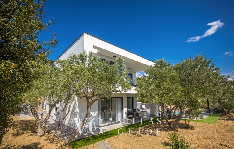 Villa Karla with pool&sea view&pet friendly Garten und Außenbereich