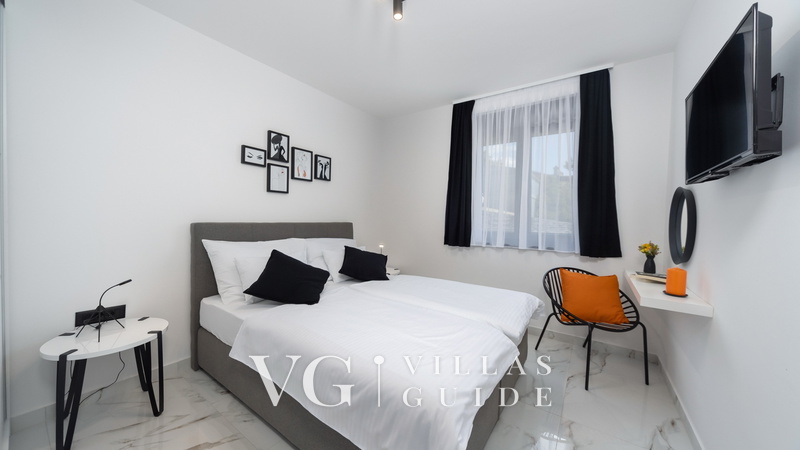 Villa Karla with pool&sea view&pet friendly Spavaća soba