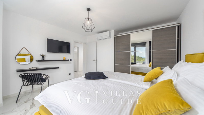 Villa Karla with pool&sea view&pet friendly Camera da letto