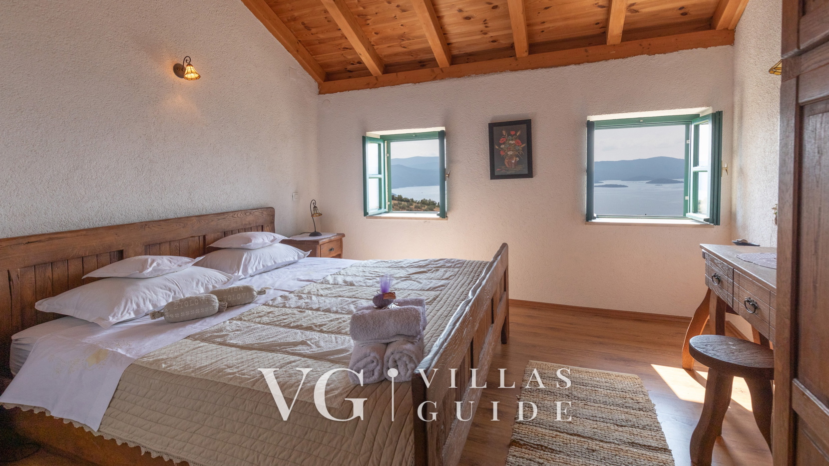 Rustic Villa Stolovi with panorama view Spavaća soba