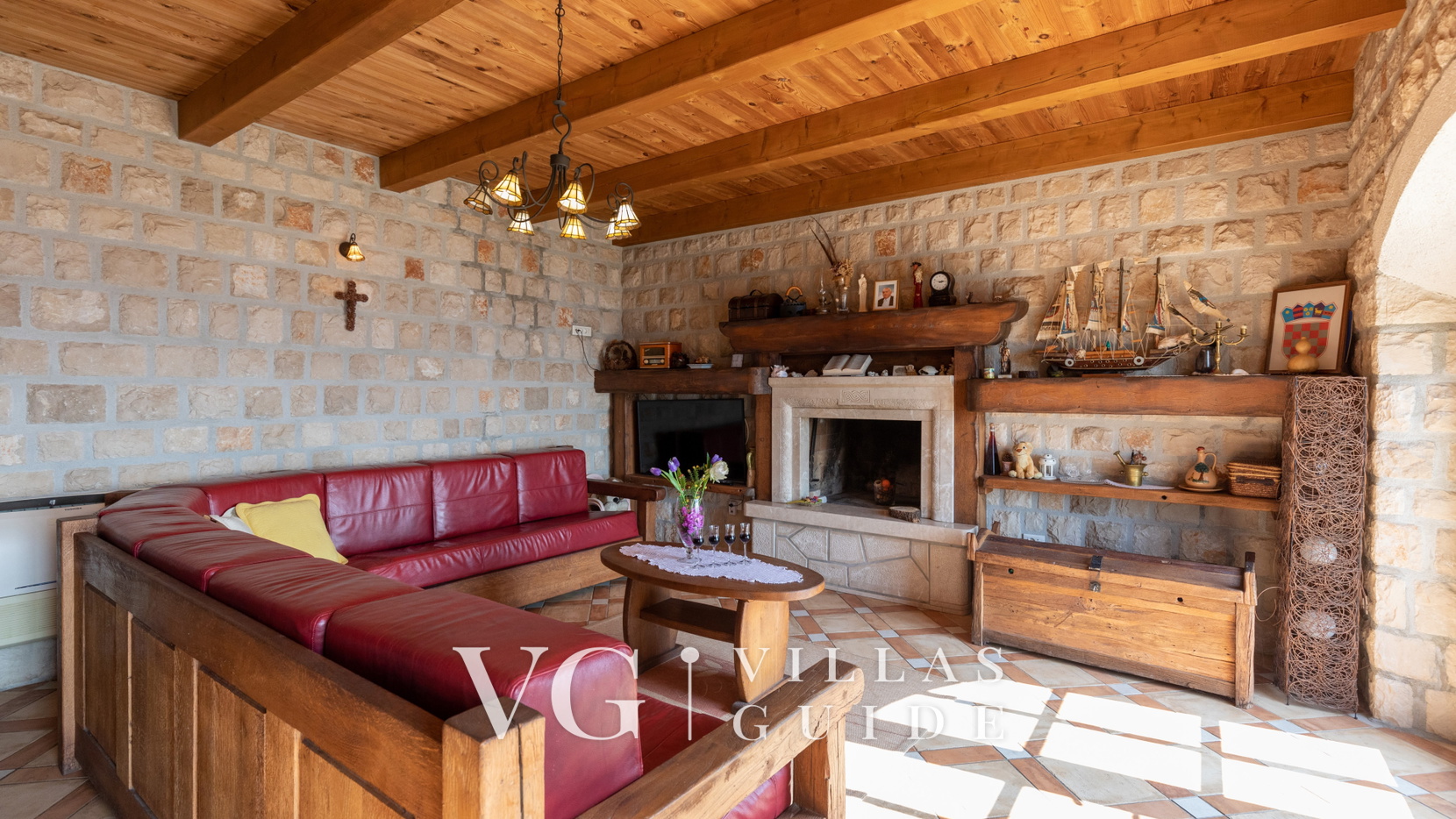 Rustic Villa Stolovi with panorama view Dnevni boravak