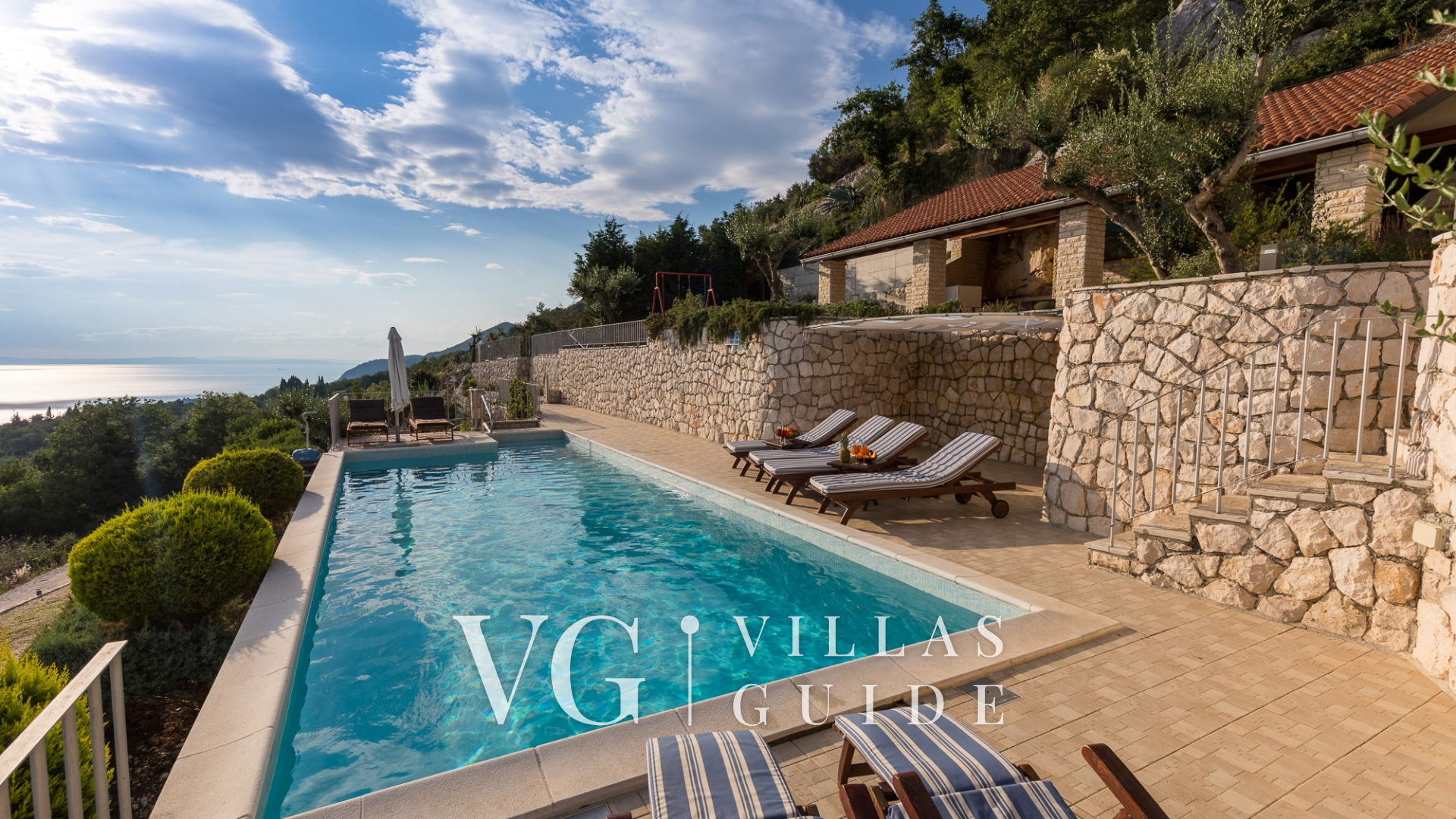 Rustic Villa Stolovi with panorama view Piscina