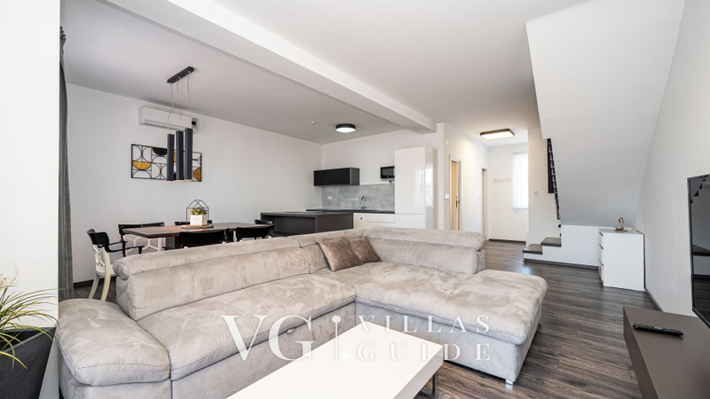 Luxury Villa Mer calme pool&pet friendly apartman 1 Living room