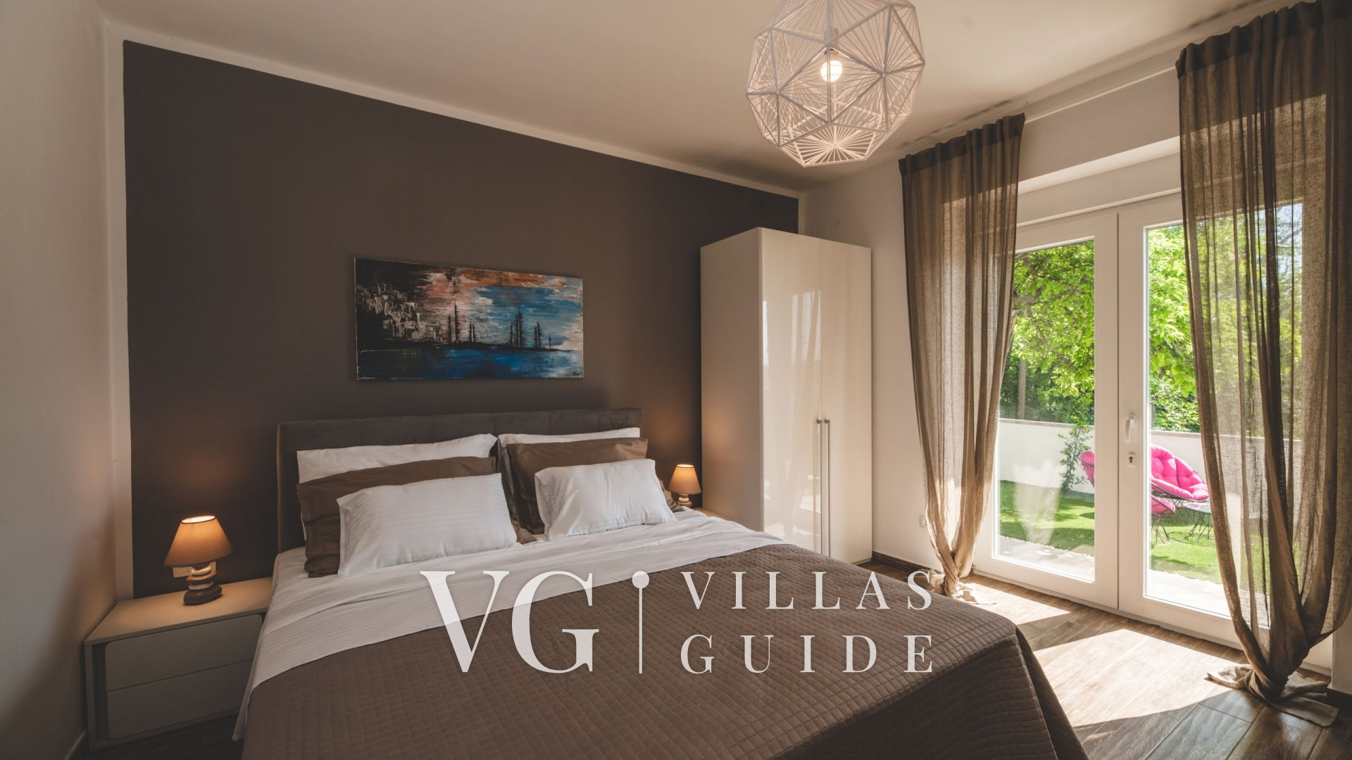 Luxury Villa Mihaela heated pool&beachfront&pet friendly Schlafzimmer