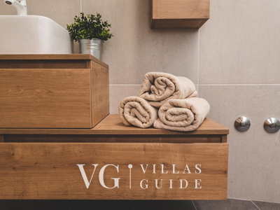 Luxury Villa Mihaela heated pool&beachfront&pet friendly Badezimmer