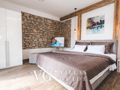 Luxury Villa Mihaela heated pool&beachfront&pet friendly Schlafzimmer
