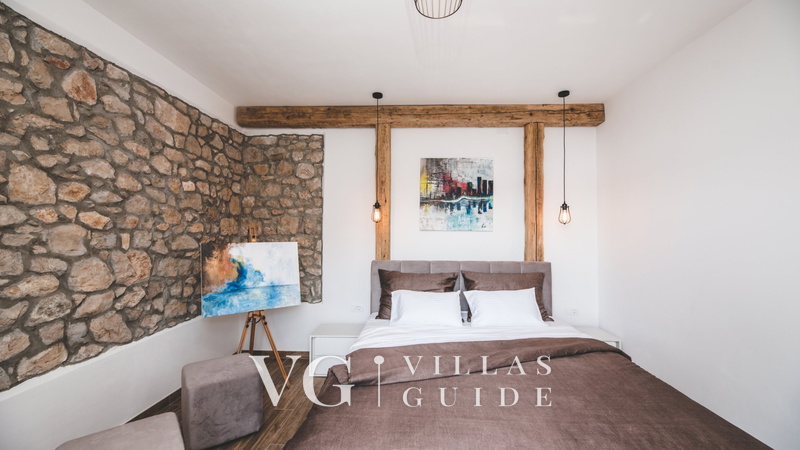 Luxury Villa Mihaela heated pool&beachfront&pet friendly Bedroom