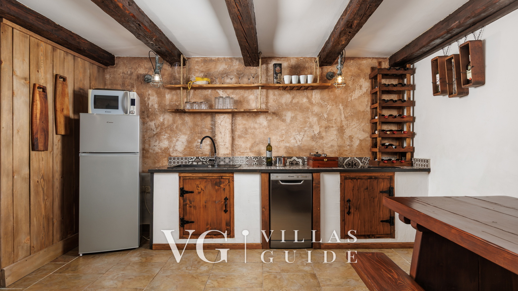 Luxury Villa Mihaela heated pool&beachfront&pet friendly Kuhinja