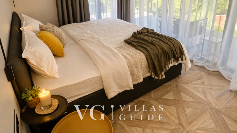 Luxury Villa Draga s Pearl with pool&near sea Camera da letto