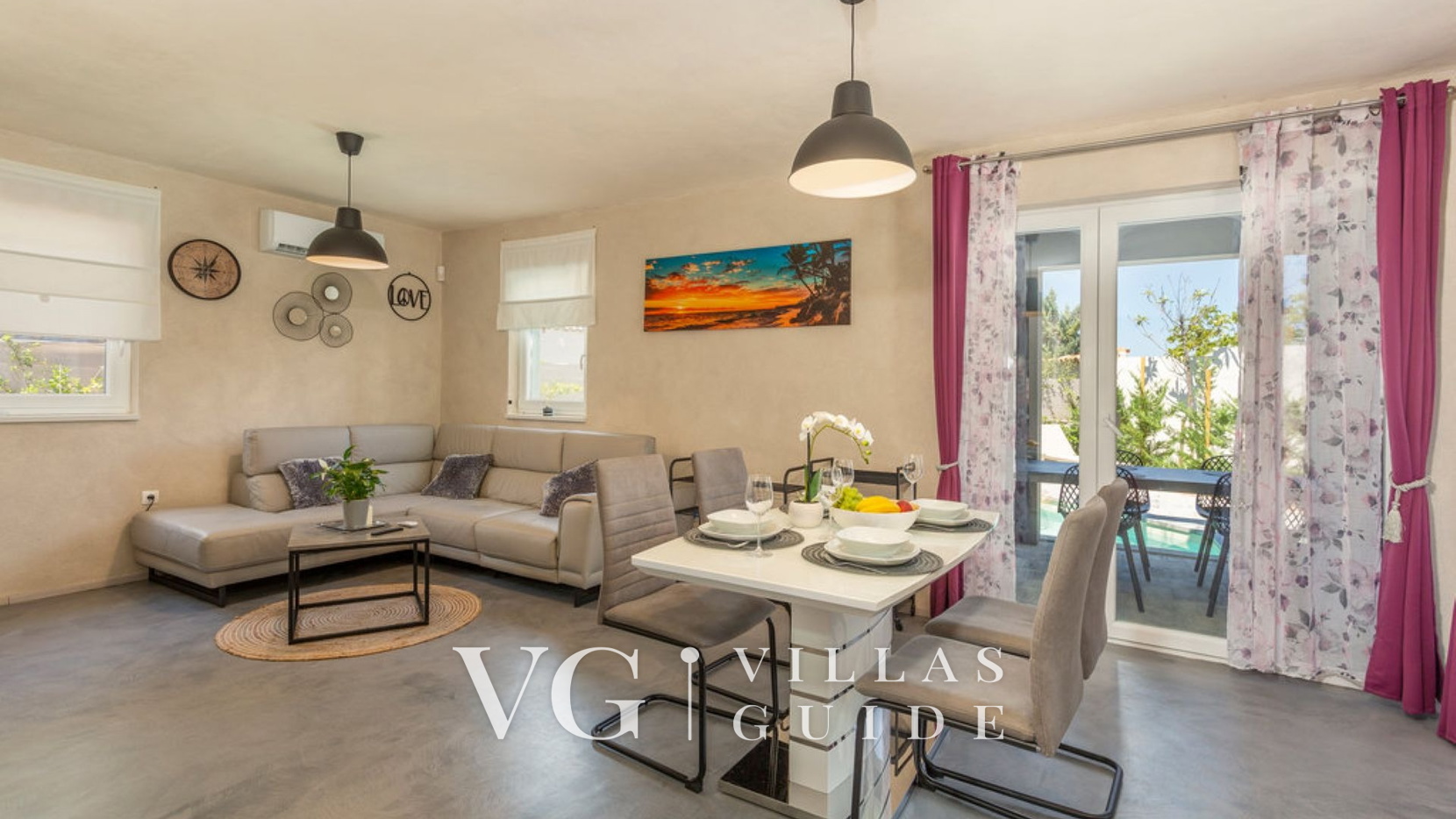 Luxury Villa Exclusive  heated pool &pet friendly&sauna Krk Living room