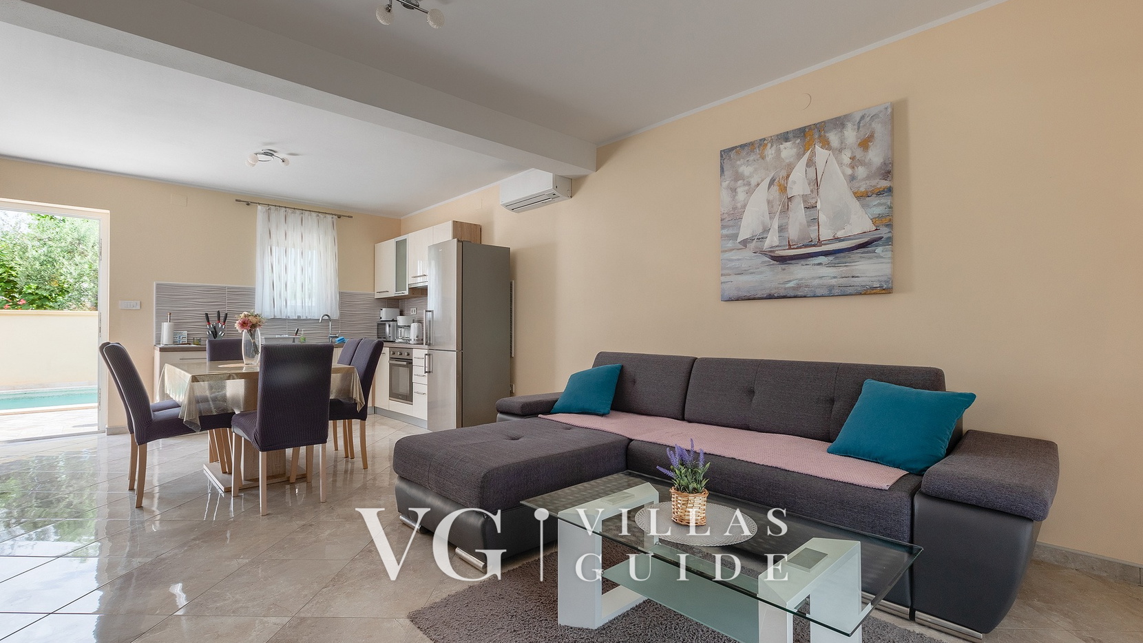 Villa Škarec 2 -Private Pool & Beach Within Walking Distance (10 min) Wohnzimmer