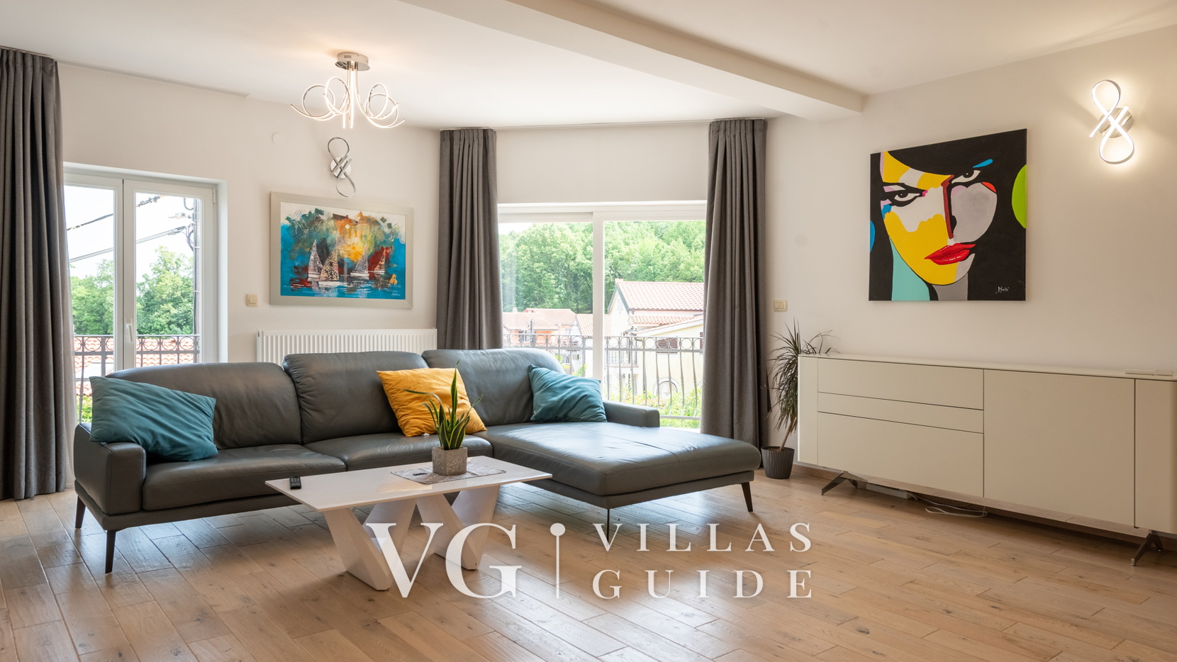 Apartman Mihaela with pool Wohnzimmer